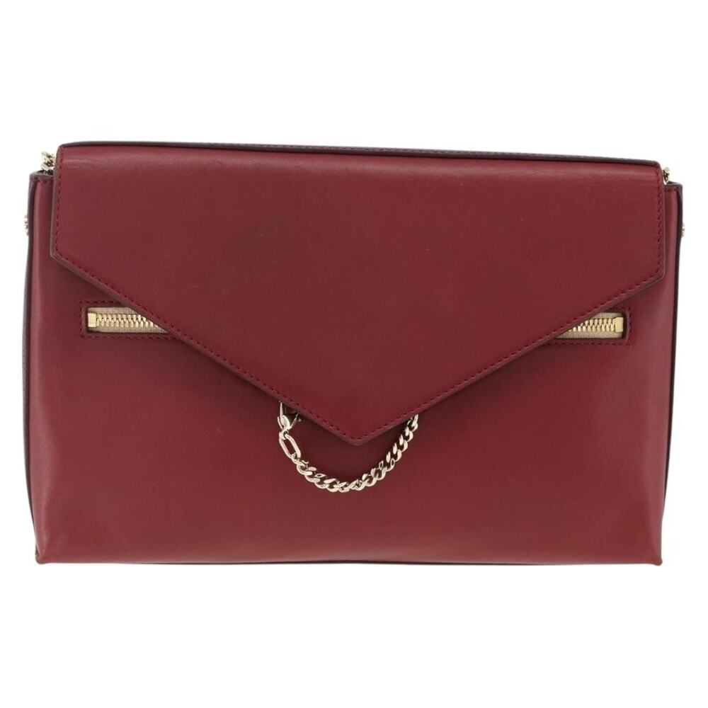 Chloe Leather Chain Shoulder Bag Red